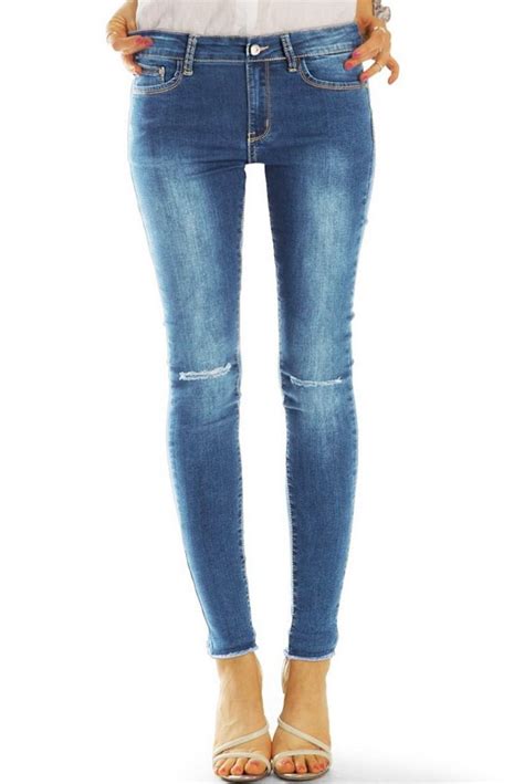 Be Styled Röhrenjeans Röhrenjeans Skinny Fit Hosen Low Medium Waist