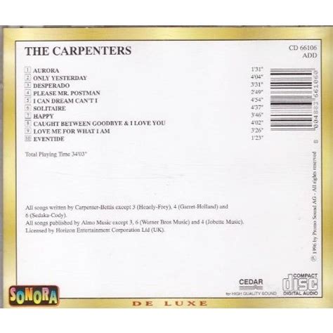 Only Yesterday By The Carpenters Cd With Minkocitron Ref118333434