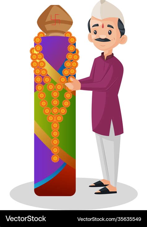 Indian Marathi Man Cartoon Royalty Free Vector Image