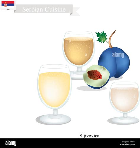 Comida Serbia Tradicional O Sljivovica Alcohólicas Brandy De Ciruela