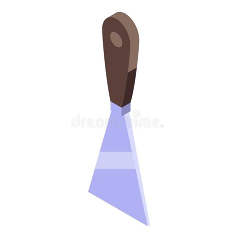 New Putty Knife Icon Isometric Vector Home Renovation Stock Vector