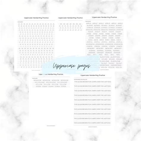 Printable Neat Handwriting Worksheets 10 Pages Middle Etsy Neat Handwriting Handwriting