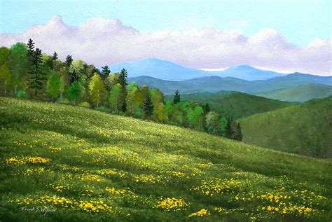 Dandelion Hill Painting By Frank Wilson Fine Art America