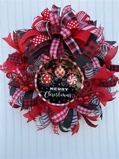 Merry Christmas Wreath - Etsy