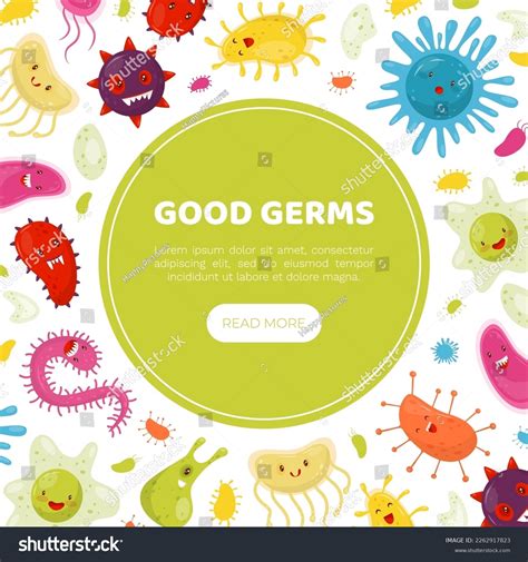 Funny Germs Banner Design Good Bad Stock Vector (Royalty Free ...