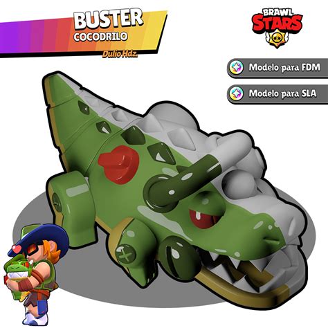 Free STL file Buster Crocodile - Brawl Stars ( Projector ) 🐊 ・3D print ...