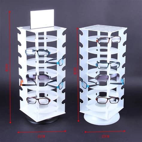 Acrylic Rotating Sunglasses Eyewear Holder Display For Pairs