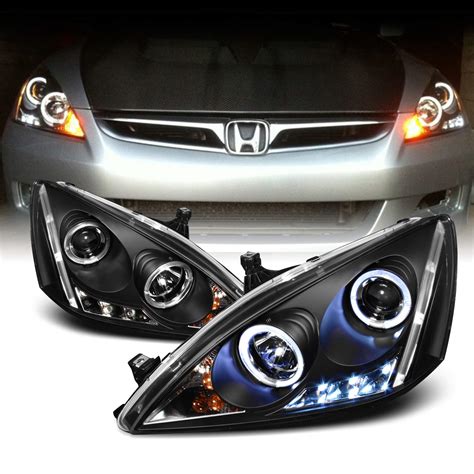 Spec D Projector Headlights Honda Accord 03 07 Dual Halo