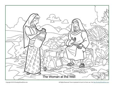 Free, Printable Woman At The Well Activities on Sunday School Zone