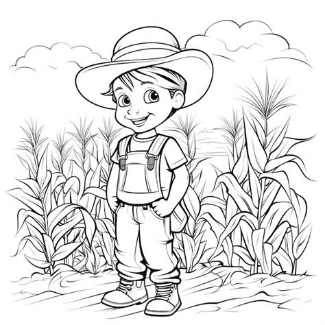 Agricultor Para Colorear