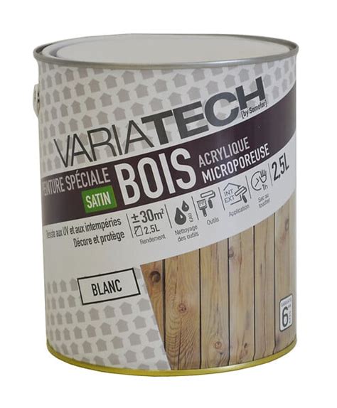 Peinture Sp Ciale Bois Acrylique Satin Blanc L Brico Cash