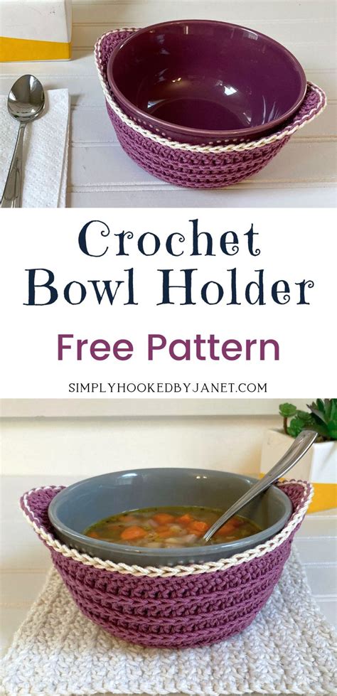 Practical Crochet Bowl Cozy Pattern For Your Home Simply Hooked By Janet