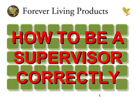 Supervisor Supervisor Forever Living Products Assistant Supervisor