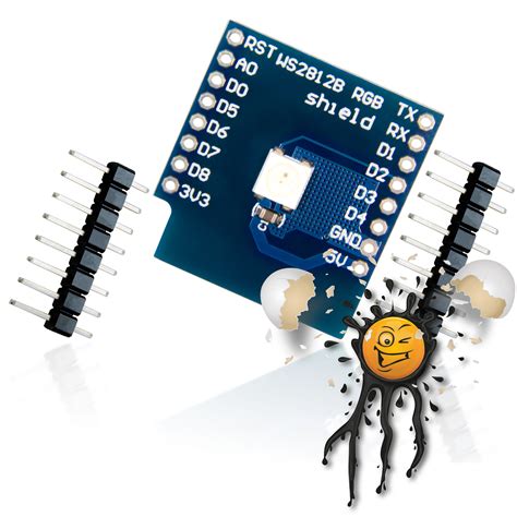 Wemos D1 Ws2812 Led Modul Pixel Rgb Controller Shield Iot Powered By Androegg De