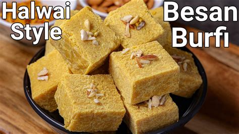 No Mawa No Khoya Besan Barfi Recipe Halwai Style Easy Besan Ki