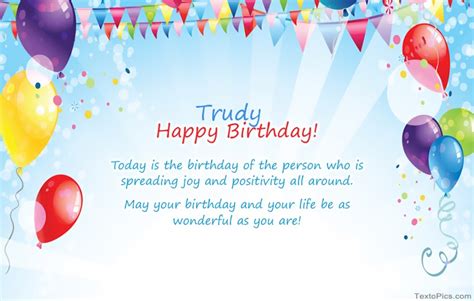 Happy Birthday Trudy Pictures Congratulations