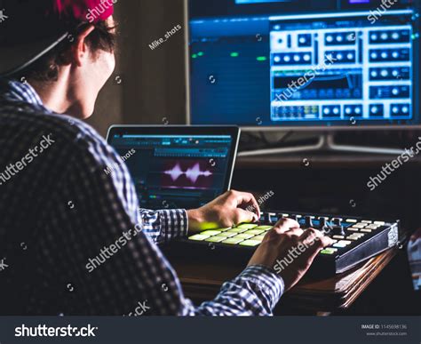 Young Male Sound Engineer Working Professional Stock Photo 1145698136 ...