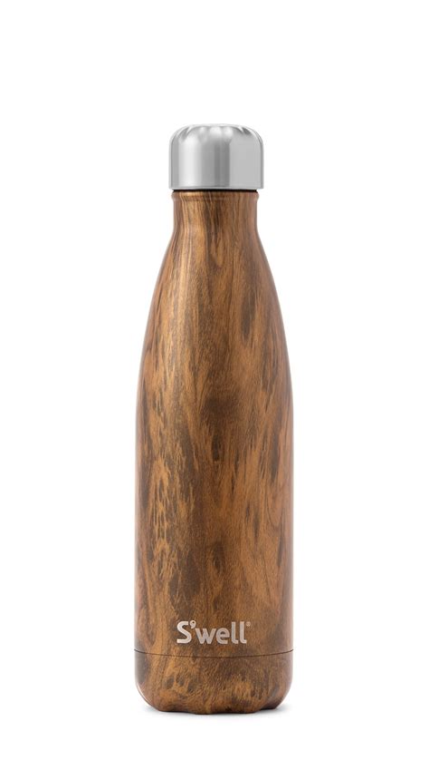 S Well Vacuum Insulated Stainless Steel Water Bottle Teakwood 17 Oz