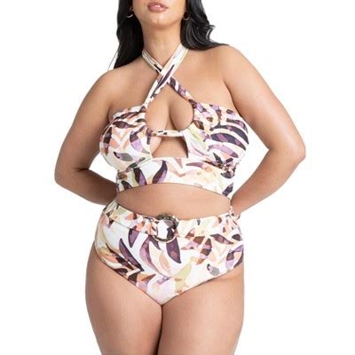 Eloquii Women S Plus Size Belted Bikini Bottom Target