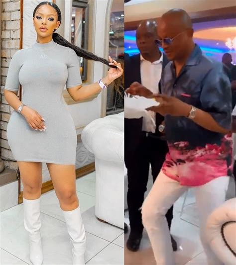 Mihlali Ndamase S Man Leeroy Sidambe Embarrasses Her With His Funky Dance Moves Video Mbare