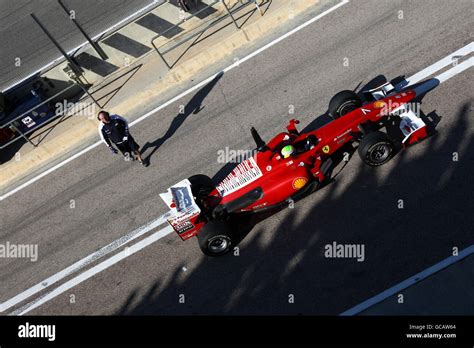 Felipe Massa Tests The New Ferrari During The Formula One Testing