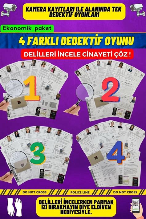 GameBulance 4 lü Paket Cinayet Çözme Dedektif Oyunu Katil Kim