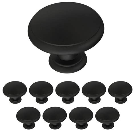 Individuals Collection 1 1 4 32mm Round Ringed Knob 10 Pack In Matte Black By Liberty