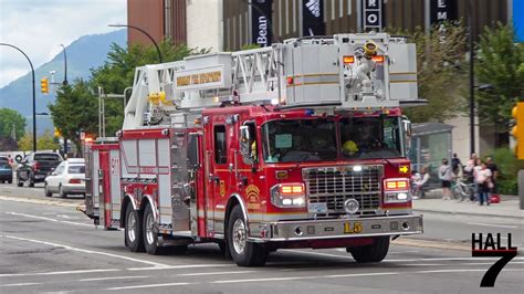 Burnaby Fire Department Engine New Ladder Responding Youtube