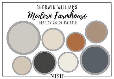 Modern Farmhouse Color Palette Material Color Palette Modern Farmhouse Interiors Farm House