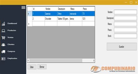 Sistema De Ventas De Productos Para Principiantes