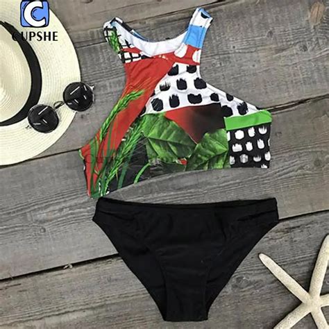 Cupshe Summer Nights Floral Tank Bikini Set Women Summer Sexy Swimsuit