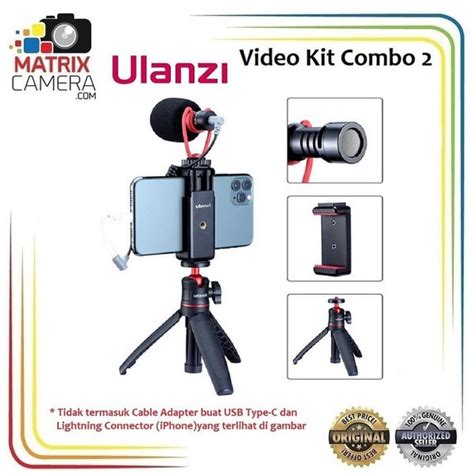 Jual Ulanzi Video Kit Combo 2 Paket Vlog Buat Vlogging Mic Tripod