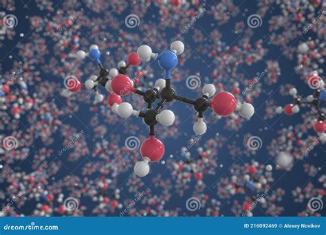 Tris Molecule Made With Balls Conceptual Molecular Model Chemical 3d Rendering Stock