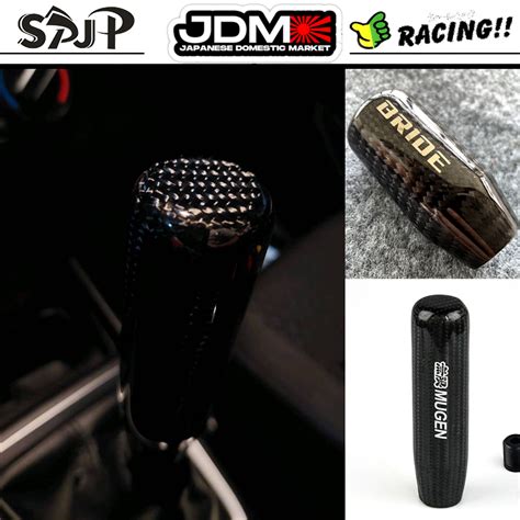 Universal Real Carbon Fiber Gear Shift Lever Knob Manual Stick Shifter