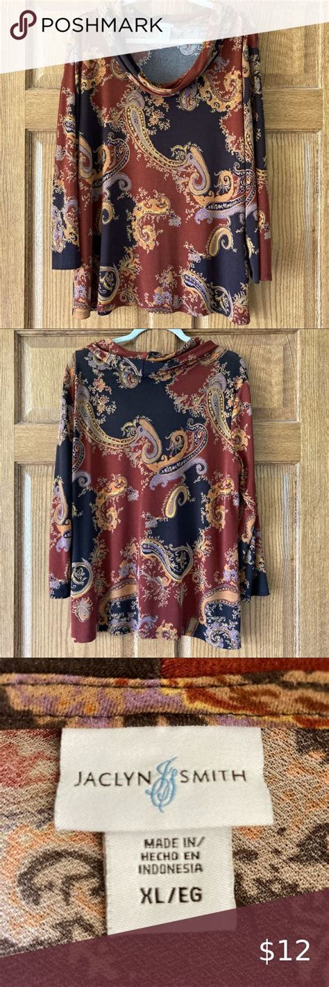 Jaclyn Smith Fall Colors 3 4 Sleeve Cowl Neck Top Xl Smiths Falls