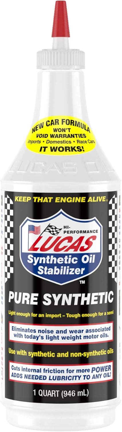 Amazon Lucas Oil Pure Synthetic Oil Stabilizer Quart