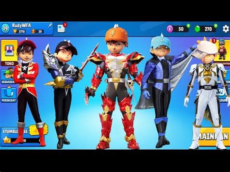 Cara Dapat Skin Power Rangers Boboiboy Di Game Stumble Guys Youtube