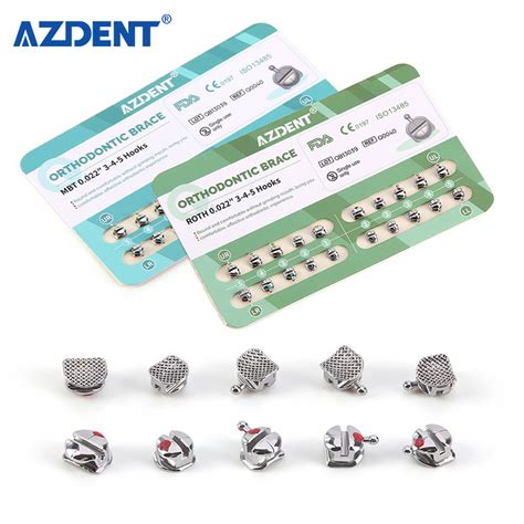 Azdent 20PS Roth Mbt 022 Dental Spherical Comfortable Self Ligating