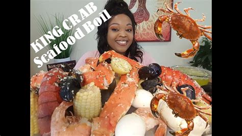 King Crab Seafood Boil Mukbang Eating Show 먹방 🦀 Youtube