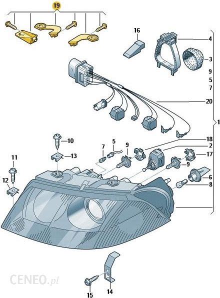 Lampa Przednia Volkswagen Oe Zestaw Naprawczy Reflektora Vw Passat B