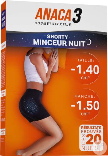 Anaca 3 Shorty Minceur Nuit Taille L XL 1 Pièce Newpharma