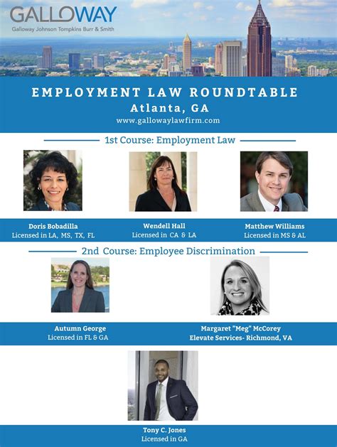Galloway Employment Law Roundtable Held in Atlanta, GA - Galloway Law Firm