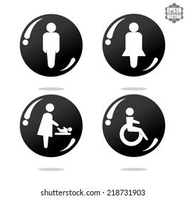 Man Sign Women Sign Baby Changing Stock Vector (Royalty Free) 218731903 ...