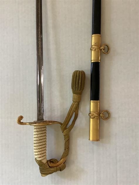 J Naval Ceremonial Sword With Sheath Estatesales Org