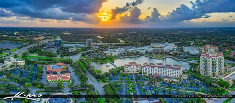 Palm Beach Gardens Florida Panorama Downtown Royal Stock Photo