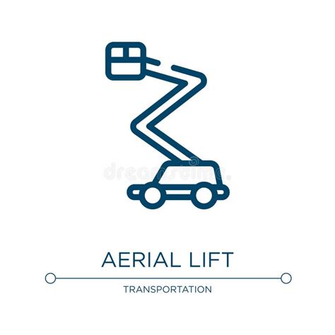 Aerial Lift Icon Linear Vector Illustration From Transporters