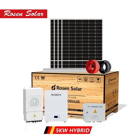 Rosen 5kw Inverter Hybrid 6kw Solar Energy System Single Phase Battery