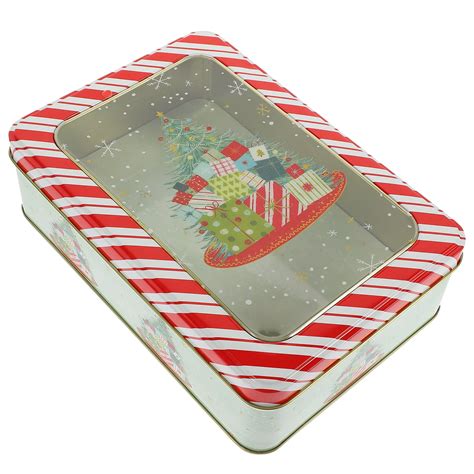 Christmas Cookie Tins Candy Boxes Holiday Empty Tins Xmas Metal Gift ...