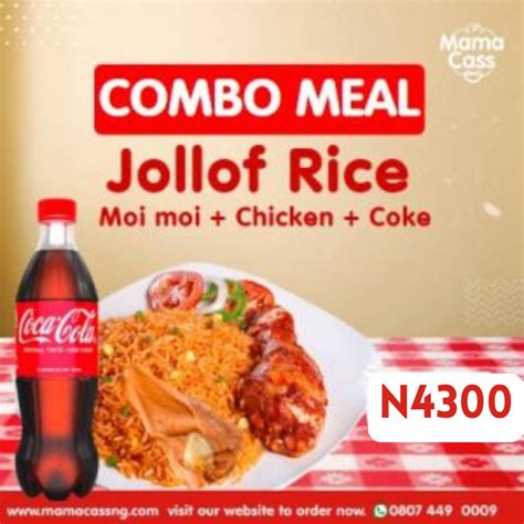 Jollof Rice Moi Moi Solo Drink Mama Cass Restaurant Limited