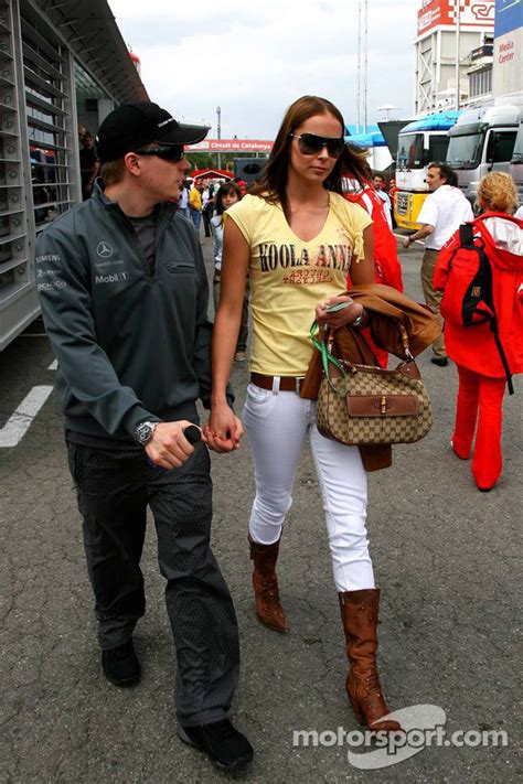 Kimi Raikkonen with wife Jennie at Spanish GP